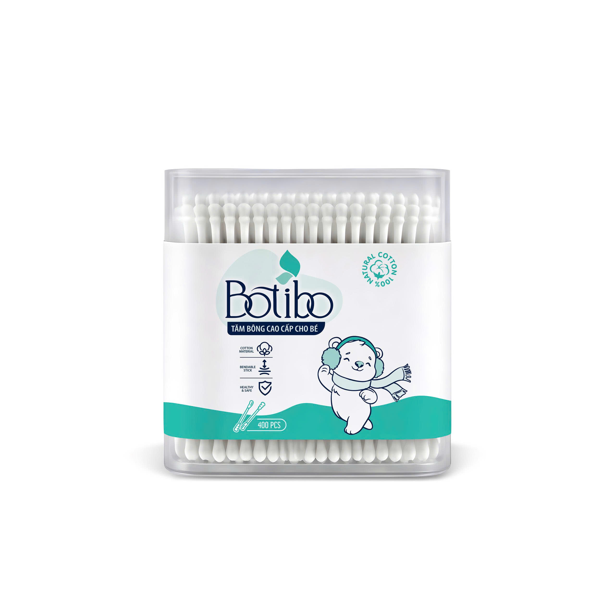 TĂM BÔNG BOTIBO 400 QUE BTB-041